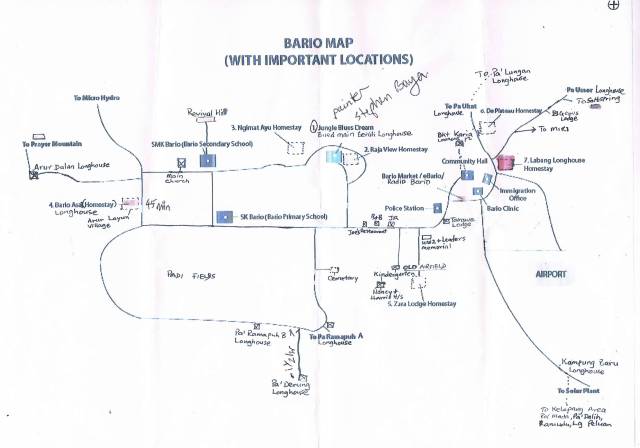 Bario town map